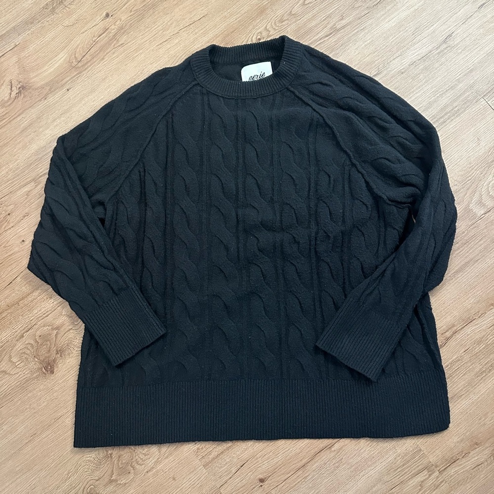 Aerie unREAL Cable Crew Sweater (Oversized: See Description)